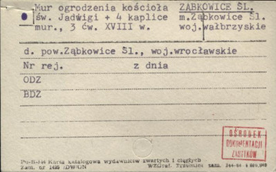 mur ogrodzenia kościoła św. Jadwigi + 4 kaplice, skan 1