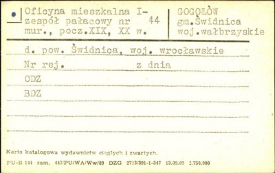oficyna mieszkalna I - zespół pałacowy, skan 1