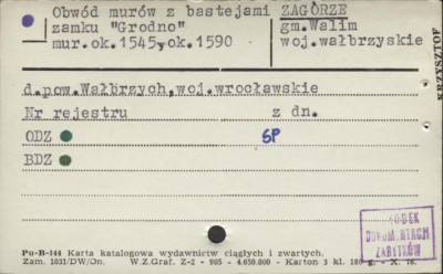 obwód murów z bastejami zamku Grodno, skan 1