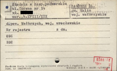 stodoła w zespole dworskim, skan 1