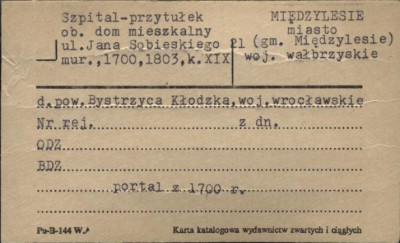 szpital - przytułek ob. dom mieszkalny, skan 1