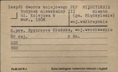 zespół dworca kolejowego PKP budynek mieszkalny III, skan 1