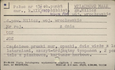 pałac, ob. punkt biblioteczny, biura PGR, skan 1