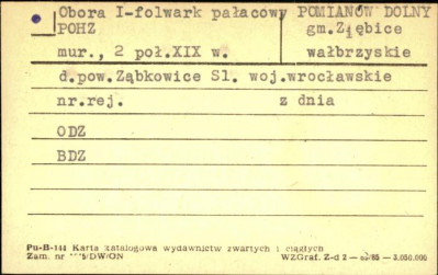 obora I - folwark pałacowy POHZ, skan 1