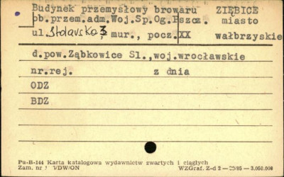 budynek przemysłowy browaru, ob. przem. adm. Woj. Sp. Og.-Pszcz., skan 1