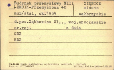 budynek przemysłowy VIII - ZMCiK, skan 1