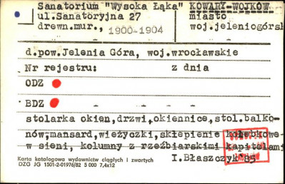 sanatorium Wysoka Łąka, skan 1