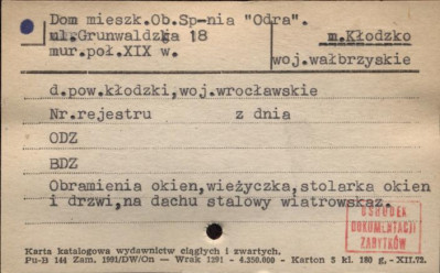 dom mieszkalny. Ob. Sp-nia Odra, skan 1