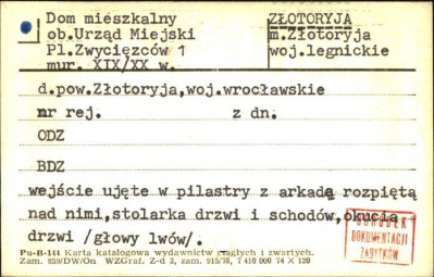 dom mieszkalny ob. Urząd Miejski, skan 1