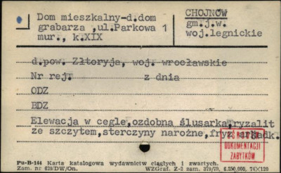 dom mieszkalny - d. dom grabarza, skan 1