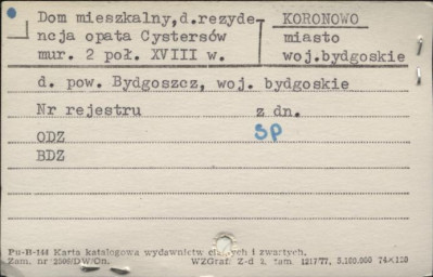 dom mieszkalny, d. rezydencja opata Cystersów, skan 1
