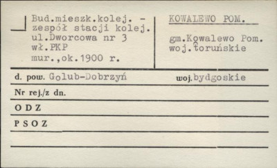 budynek mieszkalny kolejowy - zespół stacji kolejowej, skan 1