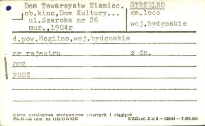 Dom Towarzystwa Niemiec., ob. kino, Dom Kultury..., skan 1