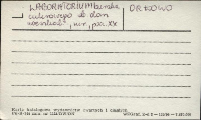 laboratorium buraka cukowego ob. dom mieszkalny, skan 1