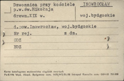 dzwonnica przy kościele pw. św. Mikołaja, skan 1
