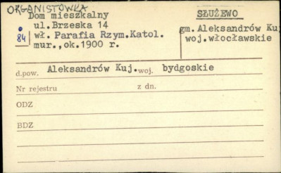 dom mieszkalny, (organistówka), skan 1