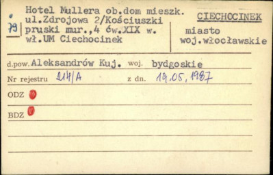 Hotel Mullera, ob. dom mieszkalny, skan 1