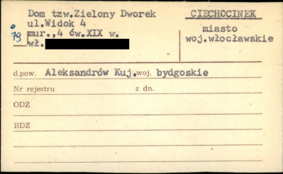 dom tzw. Zielony Dworek, skan 1