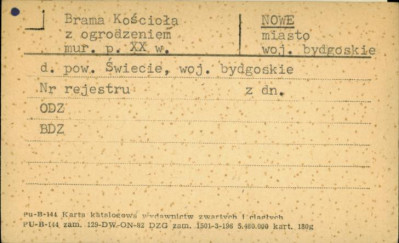 brama kościoła z ogrodzeniem, skan 1
