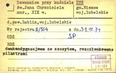 dzwonnica przy kościele św. Jana Chrzciciela, skan 1