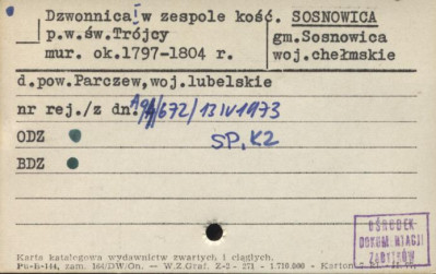 dzwonnica I w zespole kościoła pw. św. Trójcy, skan 1