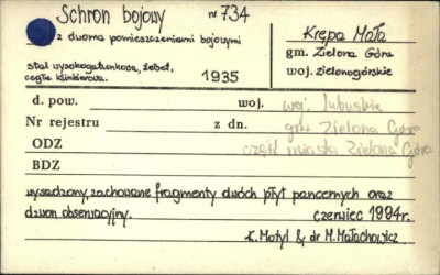 schron bojowy nr 734, skan 1