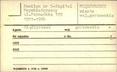 pawilon nr 5 - Szpital Psychiatryczny, skan 1