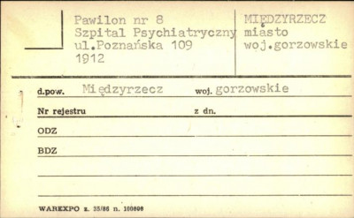 pawilon nr 8 Szpital Psychiatryczny, skan 1