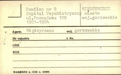 pawilon nr 9 Szpital Psychiatryczny, skan 1