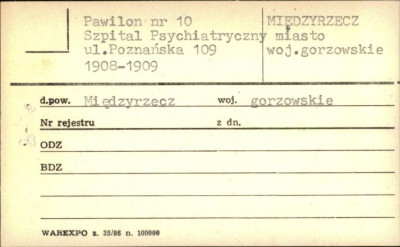 pawilon nr 10 Szpital Psychiatryczny, skan 1