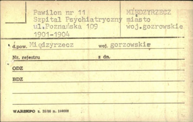 pawilon nr 11 Szpital Psychiatryczny, skan 1