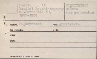 pawilon nr 12 Szpital Psychiatryczny, skan 1