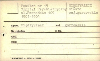 pawilon nr 15 Szpital Psychiatryczny, skan 1