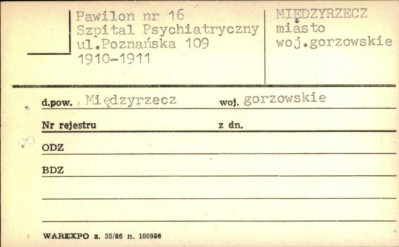 pawilon nr 16 Szpital Psychiatryczny, skan 1
