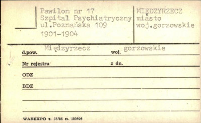 pawilon nr 17 Szpital Psychiatryczny, skan 1