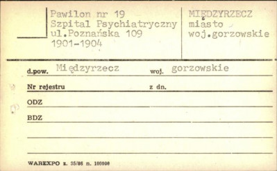 pawilon nr 19 Szpital Psychiatryczny, skan 1