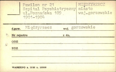 pawilon nr 21 Szpital Psychiatryczny, skan 1
