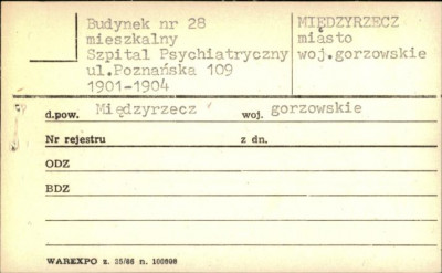 budynek nr 28 mieszkalny Szpital Psychiatryczny, skan 1