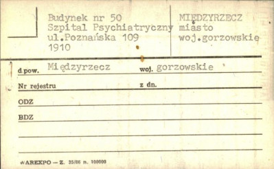 budynek nr 50 Szpital Psychiatryczny, skan 1