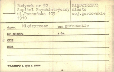 budynek nr 52 Szpital Psychiatryczny, skan 1