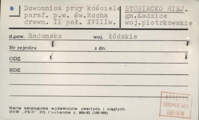 dzwonnica przy kościele paraf. pw. św. Rocha, skan 1