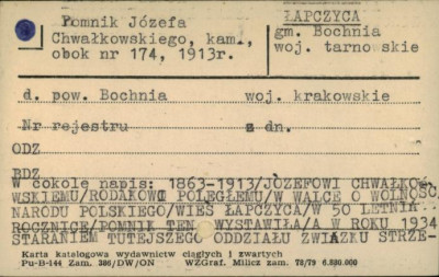 pomnik Józefa Chwałkowskiego, skan 1
