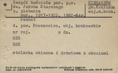 zespół kościoła par. pw. św. Jakuba Starszego: c. plebania, skan 1