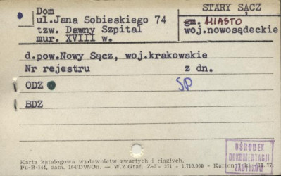 dom, tzw. dawny szpital, skan 1