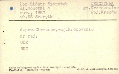 dom Sióstr Szarytek, skan 1