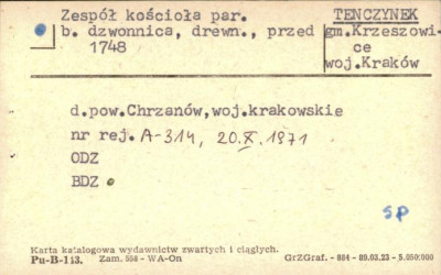 zespół kościoła par. - dzwonnica, skan 1