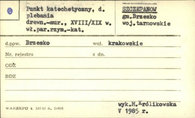 plebania, ob. sala katechetyczna, skan 1