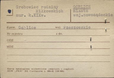 grobowiec rodziny Miłkowskich, skan 1