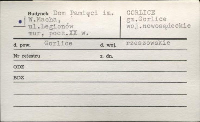 dom pamięci im. W. Macha, skan 1