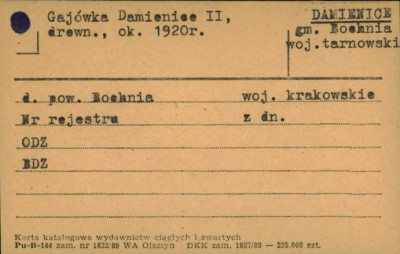 gajówka Damienice II, skan 1